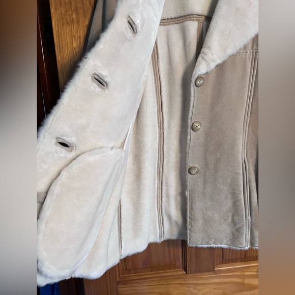 Vintage Winlit Women’s Tan Genuine Leather Faux Fur Jacket - Picture 7 of 8